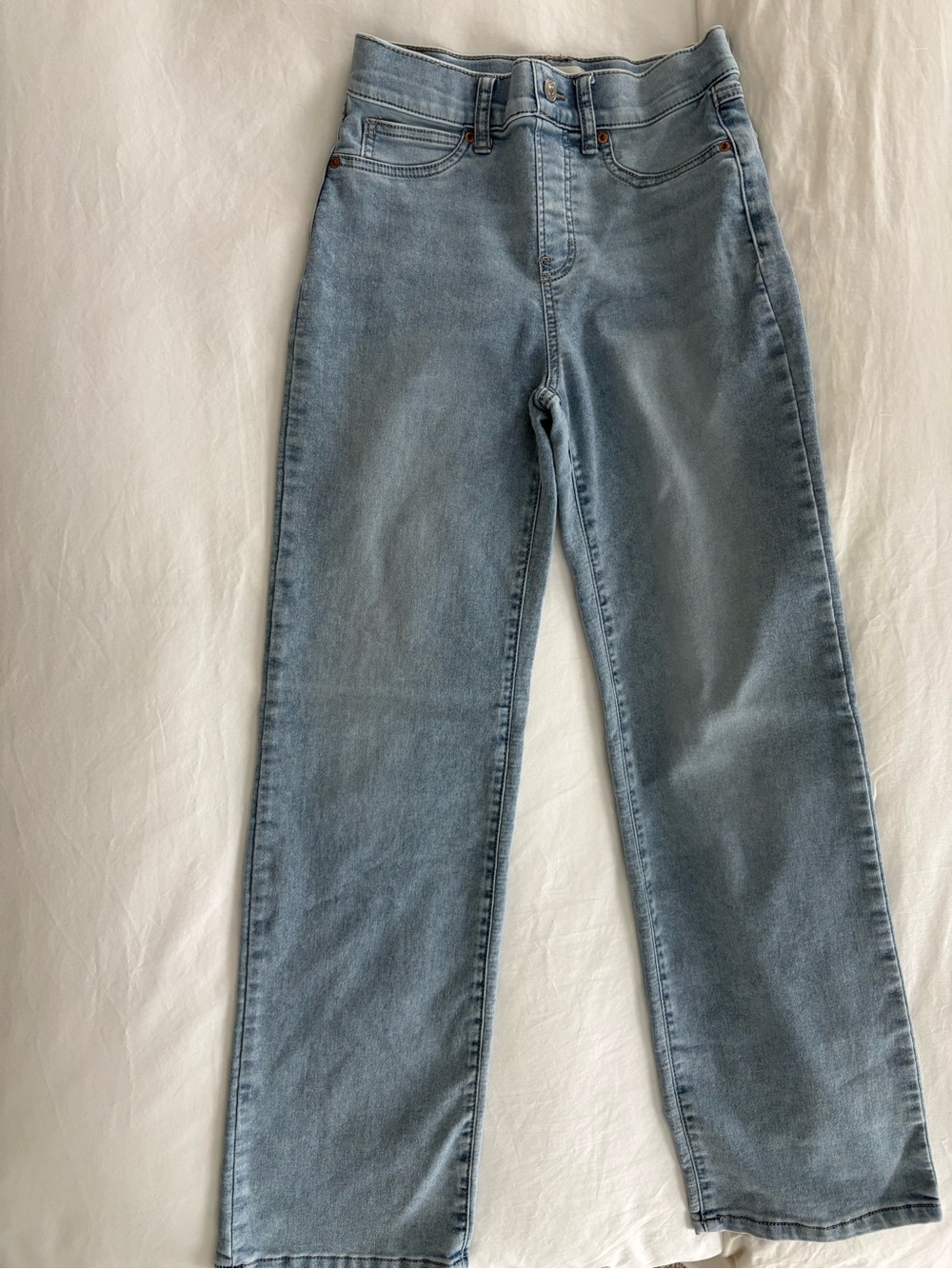 Light Blue High-Rise Straight Leg Women’s Jeans